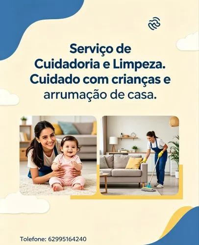? Serviço de Babá e Arrumação de Casas com Carinho