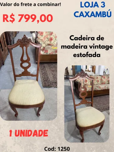 Cadeira estofada Vintage