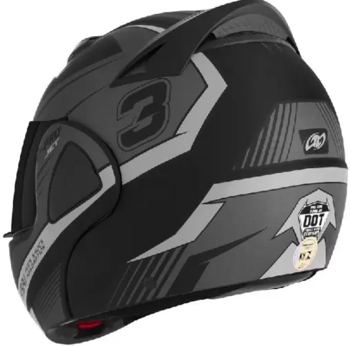 Capacete moto v-pro jet 3 Robocop pro tork