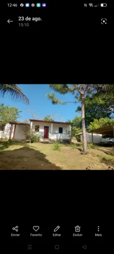 Sítio na Região da Moenda, com 6 tarefas cacau: Casa, 2 barcaças, lagoa com muitos peixes.