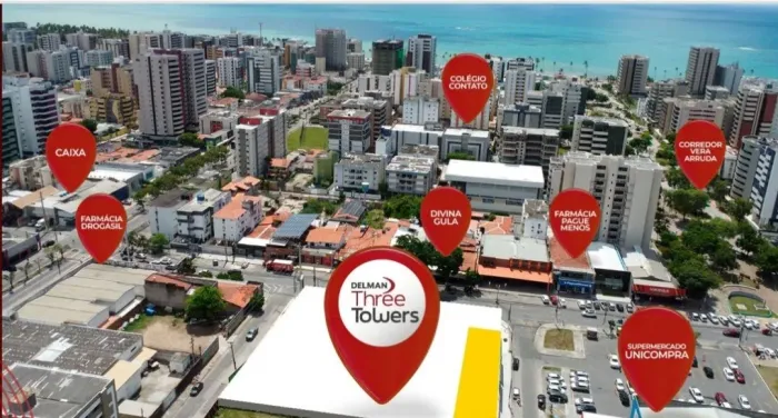 Studio Design 5 Three Towers à venda no bairro Jatiúca Maceió-AL