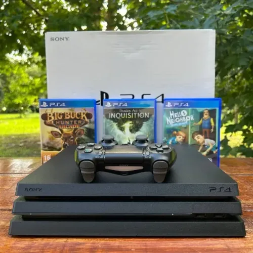 PlayStation 4 Pro 1TB Com Garantia Completo + Jogo à Escolha