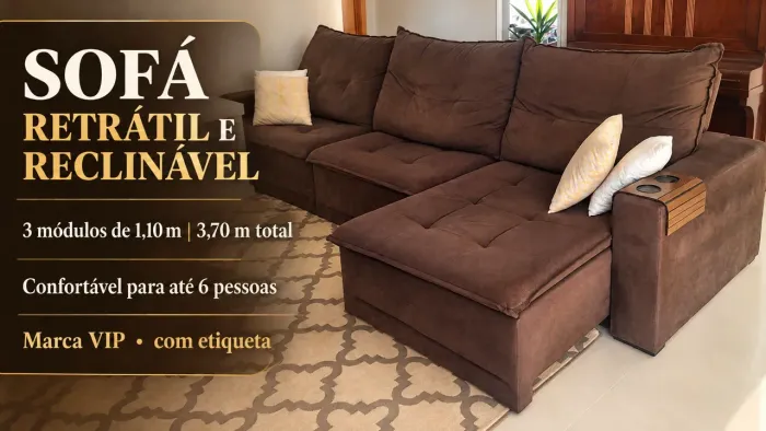 Sofá retrátil e reclinável