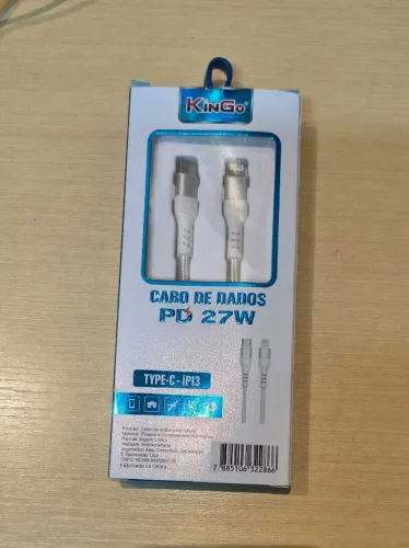 Cabo Usb P/ Lightning Kingo Tipo C 1 Metro Potência 27W