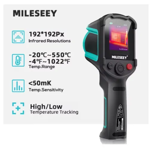 Câmera Térmica Termográfica Profissional Mileseey Tr10 