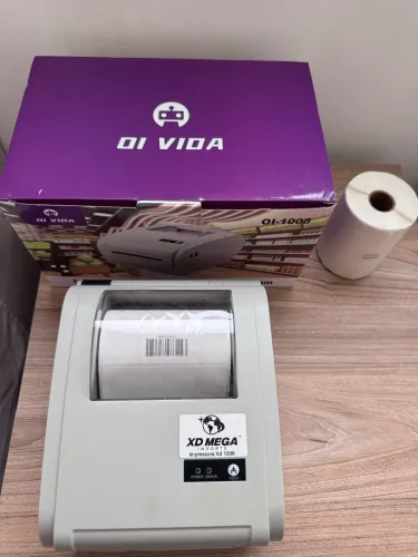 Impressora Térmica Portátil Oi Vida OI-1008 - Nova, com Bobina Adesiva de Brinde