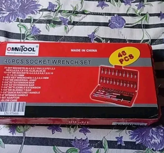 Kit de jogo de soquetes, com chave catraca