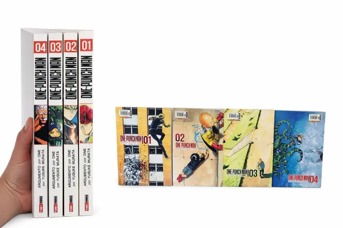 Mangá One Punch Man Vol. 1, 2, 3, 4 Coleção Completa do Início( POUCO USADO )