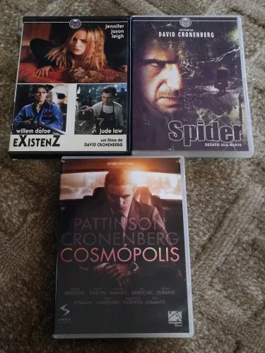 Coleção DVD'S David Cronenberg: ExistenZ, Spider, Cosmópolis