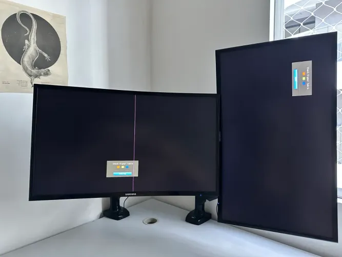 Monitores Samsung Curvo 24'' Full Hd + Suportes de Mesa Articulados Elg