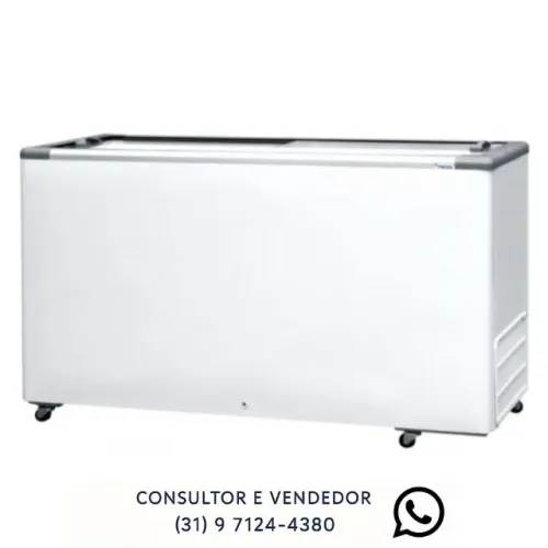 Freezer Horizontal Tampa de Vidro Fricon 503L
