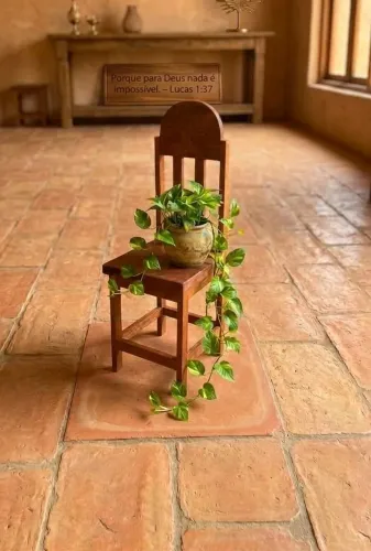 Cadeira de decoração para plantas