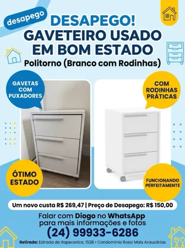Gaveteiro branco