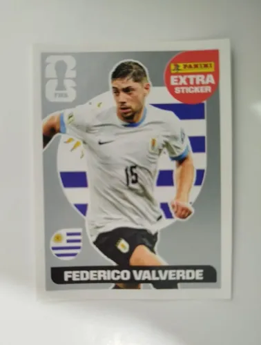 Figurinha Legend Extra Sticker VALVERDE Copa do Mundo 2026 Panini Original - PRATA