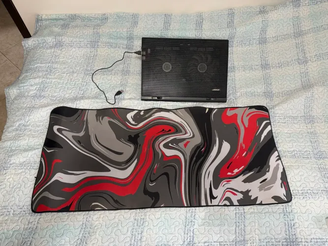 Kit - Mouse Pad e Suporte com Cooler para Notebook 