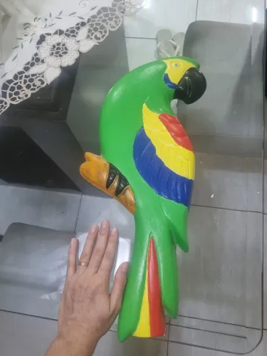 Decoração papagaio de gesso