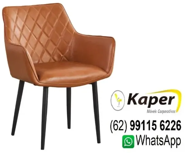 Poltrona estofada pés metal Marrakech ( novo )