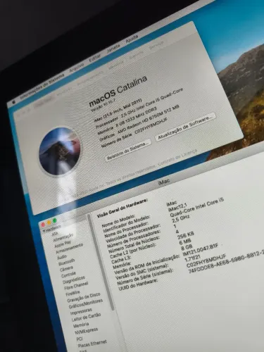 iMAC 21.5 inch 2,5GHz Intel Core i5 Quad-Core - 8 memória RAM DDR3 - 500GB HD interno