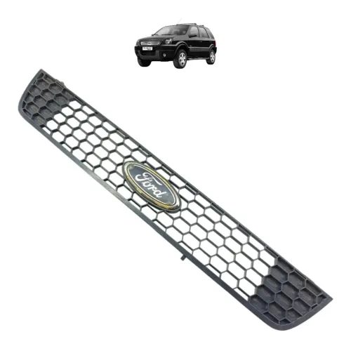Grade Parachoque Superior Ford Ecosport 2007 2006 2005 2004 Preto Plástico