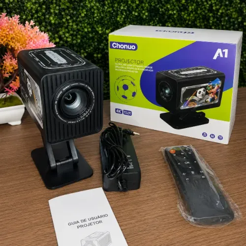 Projetor Smart A1 Android 12 | Até 200 Polegadas | Wi-Fi | Netflix, YouTube e Streaming