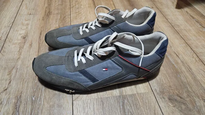 tênis tommy hilfiger, cinza, 44