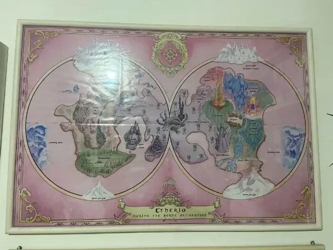 Quadro com o mapa de ETHERIA Masters of the universe classics MOTUC