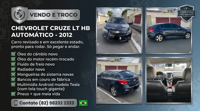 Chevrolet Cruze HB Sport LT 1.8 16V Flexp. 5P AUT 2012