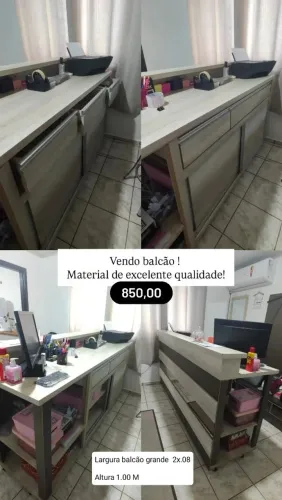 Balcão grande e pequeno