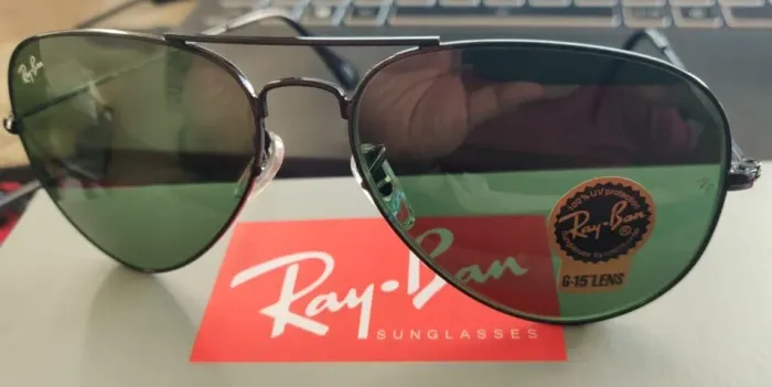 Óculos Ray-Ban Aviador Original RB3025 Preto - Lentes G-15 (Na Caixa)