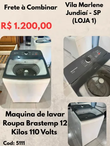 Máquina de lavar Roupa Brastemp 12 kilos 110 Volts
