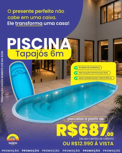 Piscinas fibra instalada