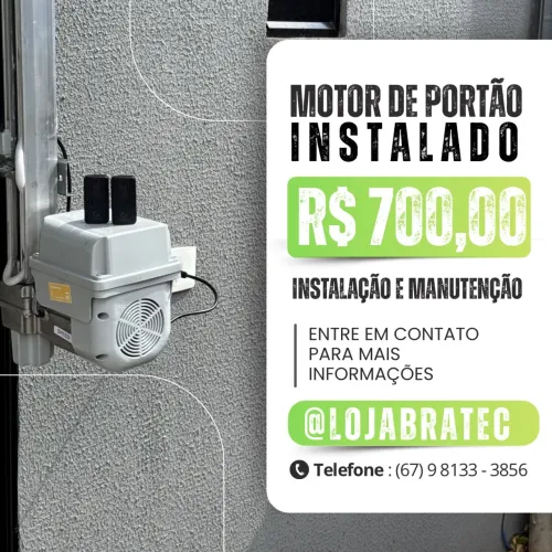 Motor para portão de elevação 8 segundos (instalado)