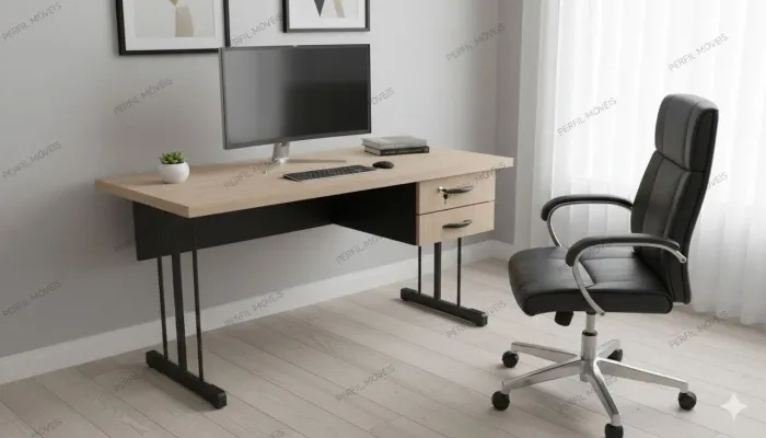 Mesa escritório reta 150x60 com gavetas Entregamos com frete