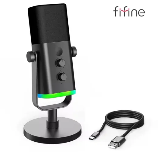 Microfone Fifine AM8 USB/XLR RGB 