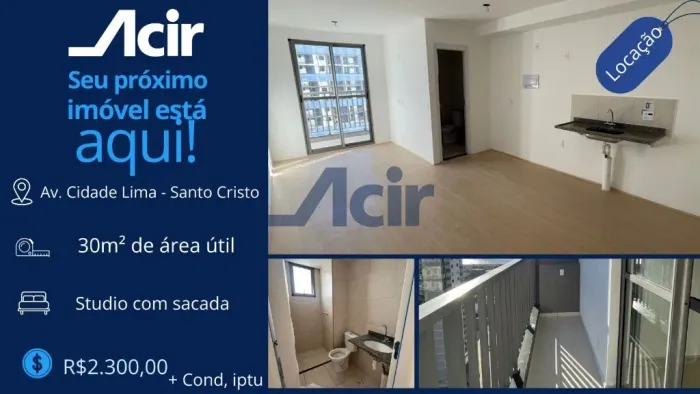 Studio para alugar, 30m² por R$ 2.300,00/mês - Santo Cristo - Rio de Janeiro/RJ