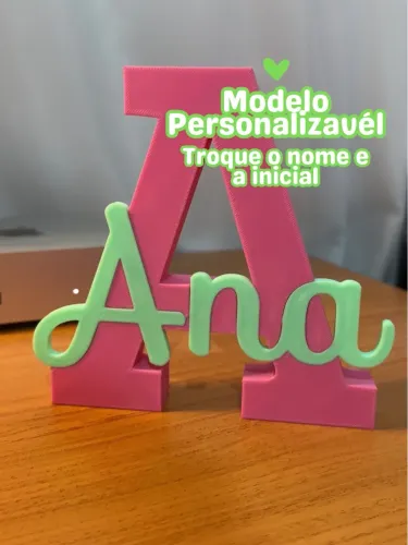 Letra 3D Personalizada com Nome - Decoração Infantil / Presente Criativo / Nome em PLA