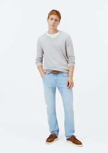 Calça Hering Jeans Básica Masculina Reta Tradicional - Azul Claro