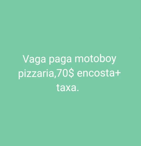 Vaga para pizzaria