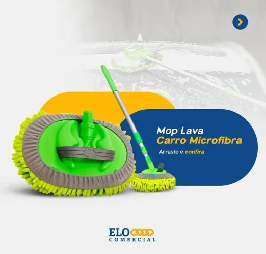 Mop Para Lavar Carro - Microfibra 