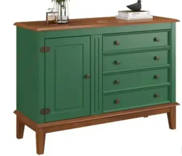 Cômoda verde infantil