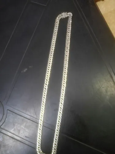 Cordão de prata elo duplo 12mm 
