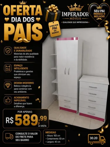 Guarda Roupa Com Cômoda