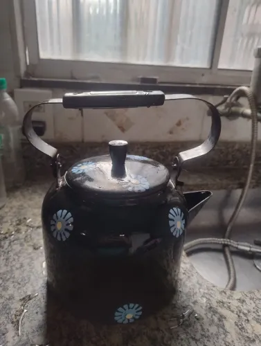 Chaleira de ferro pintada