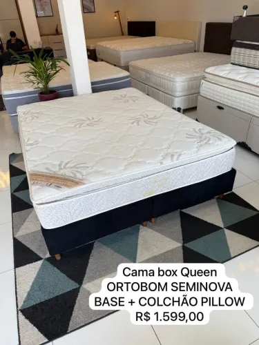 Cama Box Queen ORTOBOM SEMINOVA - ENTREGO