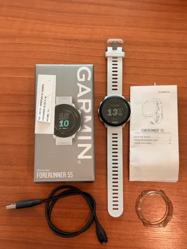 Garmin Forerunner 55 Seminovo (Pouco Uso) + Acessórios / Na Caixa
