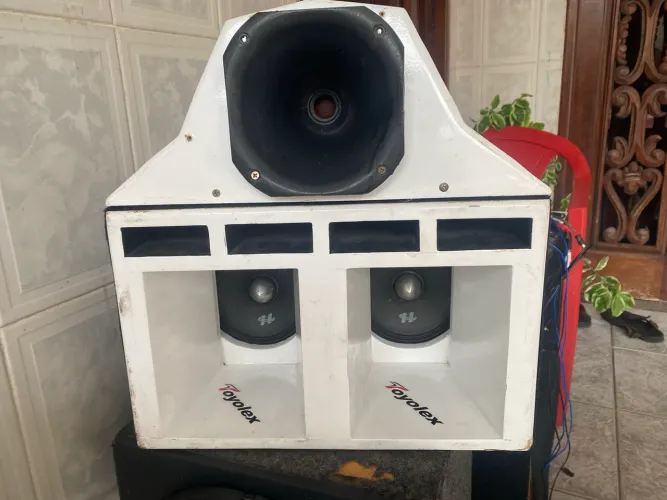 Curioso passe longe -2 de 6 polegadas, corneta e caixa oportunidade