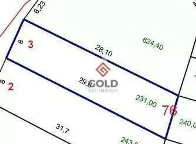 Terreno à venda, 250 m² por R$ 390.000,00 - Utinga - Santo André/SP