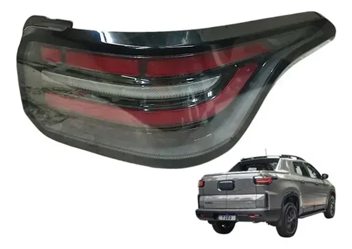 Lanterna Traseira Led Fiat Toro 2025 Direito Direito/passageiro Vermelho