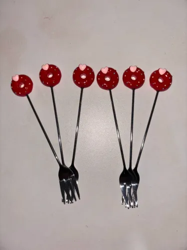 Kit garfinhos sobremesa em aço inox