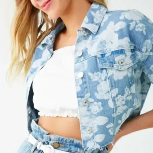 P - jaqueta jeans cropped florida (ID: FLOR1D4)